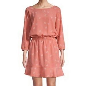 NWT Joie Feather Print Dress in “Kiss” Size M